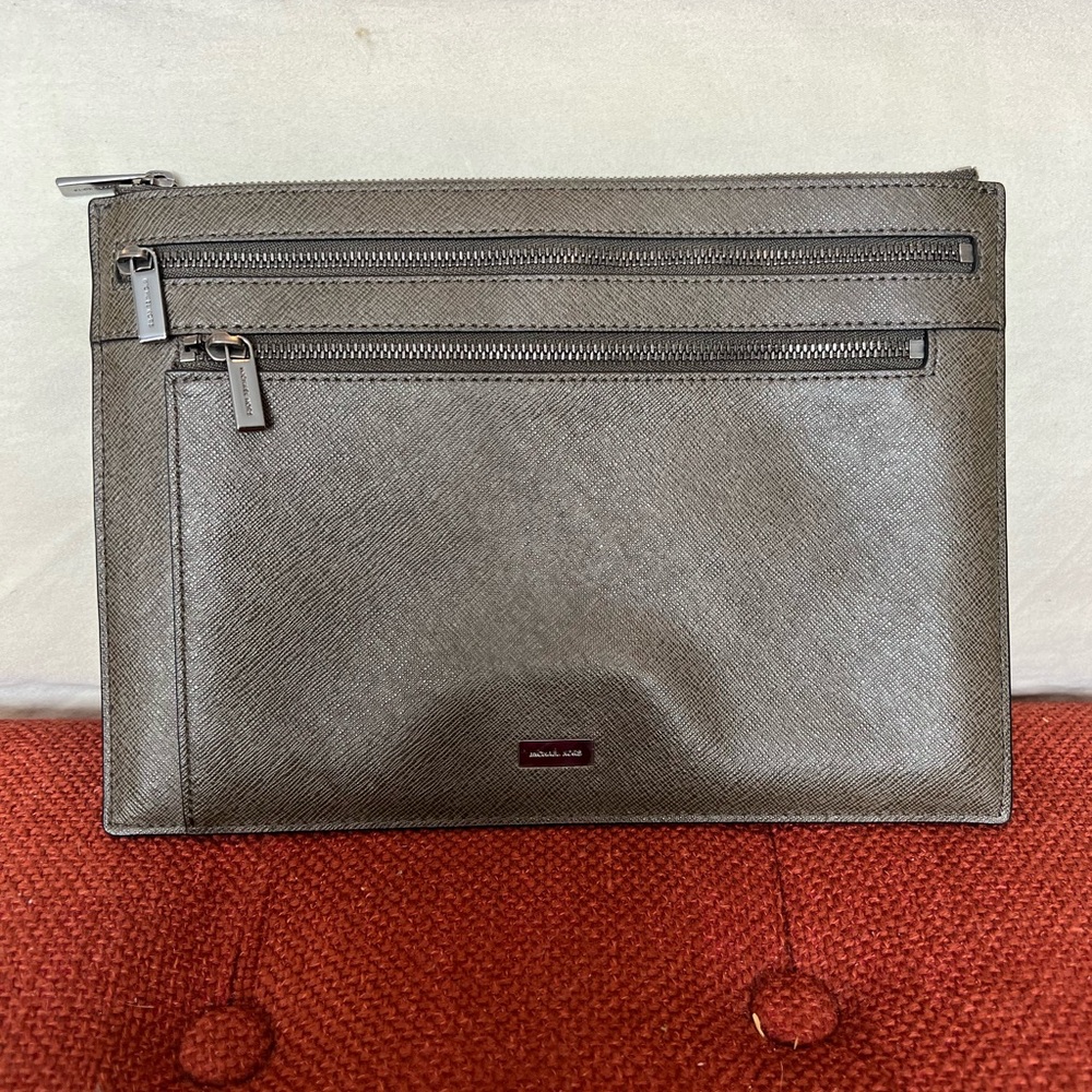 Michael Kors Grayish Olive Green Clutch